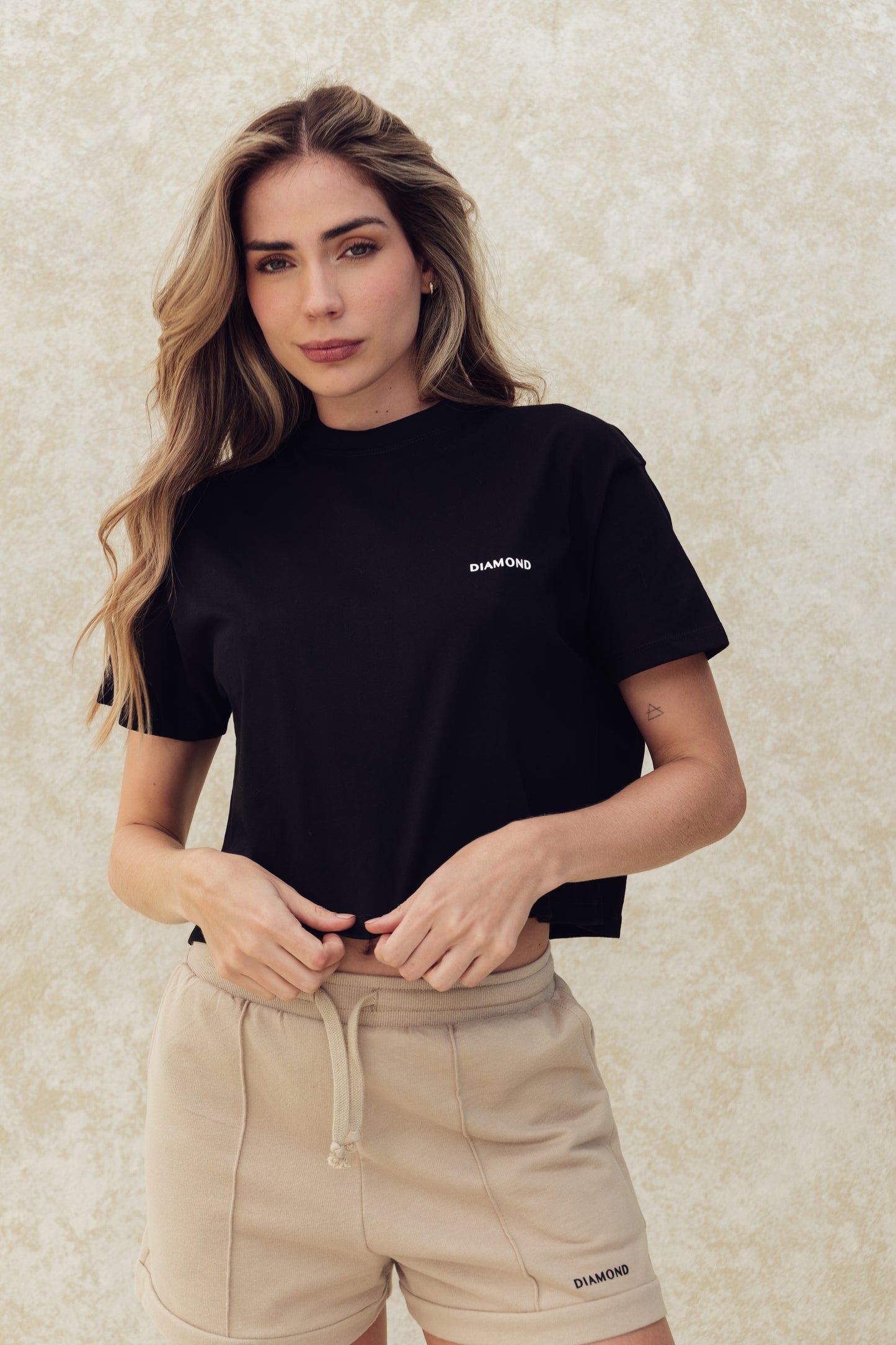 T-SHIRT OVERSIZE CROP BLACK